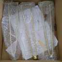 LUE BONA Vanity Stool, White Vanity Stools for Makeup Room, Round Ottoman Foot Stool, Velvet Footrest Vanity Chair for Bathroom Vanity, Bedroom, Living Room, Entryway, Offices