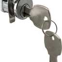 Prime-Line MP4315 Mailbox Lock  Replacement, Multipurpose Mailbox Lock for Several Brands  NA-14 Keyway, Opens Clockwise with 90 Rotation, Nickel Finish (1 Set)
