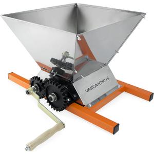 Varomorus Manual Soft Fruits Vegetables Berries Grape Crusher Grinder 7 Gallons (Stainless Steel)
