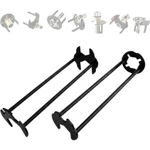 2PCS Multifunctional Sink Wrench, 7-in-1 Basin Faucet Wrench with 360 Rotating Head, Heavy Duty Under Sink Wrench for Tight Spaces, Universal Plumbing Tools for Kitchen Bathroom & Toilet
