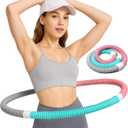 Soft Spring Hula Hoop for Adults Foldable Slimming Fitness Weight Loss Waist-Friendly Design Home and Travel Portable Upgraded Closed Silent Version Abdominal Workout Suitable Carried by Family