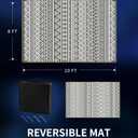 MontVoo-Outdoor Rug Carpet 8x10 ft for Patio RV Camping with Led Strip Lights Waterproof Plastic Straw Rug Reversible Portable Outside Indoor Outdoor Rug Mat for Patio Decor Balcony Picnic-Boho Rug