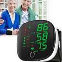 Digital Wrist Blood Pressure Monitor, 2026 Automatic BP Machine Large Tri Backlit Screen Rechargeable Pulse Rate Monitoring Meter for Home Use, 99X2 Reading Memory
