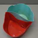 Silicone Crock pot Liners,Slow Cooker Liners, 6-7 Quart Oval Reusable Crock pot Divider Insert,BPA-Free, Dishwasher Safe (6-7 QT_Blue+Red)