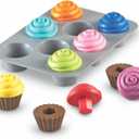 Learning Resources Smart Snacks Shape Sorting Cupcakes, 17 Pieces, Ages 18 Months+, Fine Motor, Color & Shape Recognition