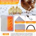Remerry 2 Pcs Chicken Heated Pads 20 x 14 Inch Pet Heating Pad Small Animal Indoor Outdoor Heating Pad Adjustable Temperature Waterproof Heated Mat 30-Level Controller (25-60°c) with 10-Hour Timer