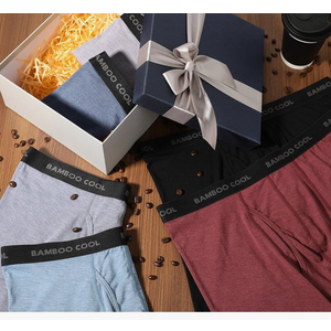 BAMBOO COOL Men's Ultra Breathable Underwear,No Riding Up Boxer Briefs with Comfort Flexible Waistband, Pack of 3, Size Large, (Black, Grey, Red)