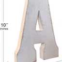 ABELOTS Large Wood Letter Distressed White Wash Alphabet Wall Dcor Monogram Letter Alphabet Letters Free Standing Letters Wall Letters (A)