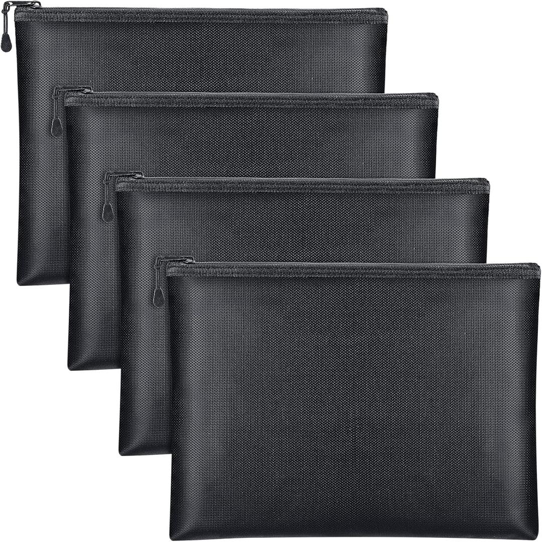 Epakh 6 Pack Fireproof Document Bags 13.4 x 9.4 Inch Waterproof and Fireproof Money Bag Document Holder with Zipper Fireproof Safe Storage Bag for A4 Documents, Money, Passport and Tablet