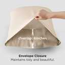 Bedsure King Size Pillow Cases Set of 2, Cooling Pillow Cases King, Rayon Derived from Bamboo Beige Pillowcases, PureWoven Silky Soft Cool Bedding Pillow Covers with Envelope Closure, 20x36 Inches