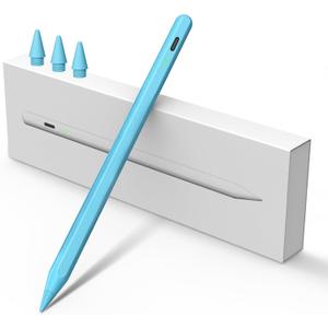 Stylus Pen for iPad W/Palm Rejection Tilt Sensitivity,13 Mins Fully Charged,MEKO Active Touch Screen Apple Pencil Compatible W/iPad 6/7/8/9/10,Pro12.9&11",Air3/4/5,mini5/6-BLUE