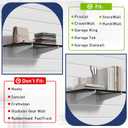 20 Pack Metal Slatwall Shelf Brackets with Lip Heavy Duty, Slatwall Accessory for Panels Shelving, Garage, Retail Display (White, 6 Inch)