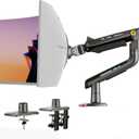 NB Gaming Monitor Arm for Screen up to 60 inches, Holds 44 lbs(20 kg), VESA 75/100, RGB Light, Heavy Duty Monitor Stand, Aluminum Ultrawide Screen Mount Height Angle Adjustable Grey Black