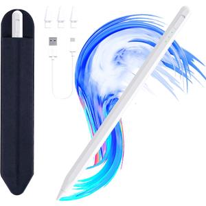 Stylus Pen for iPad11&10thGen,14Mins Faster Charge, with Pencil Holder,Palm Rejection, Tilt Sensitivity, for iPad Air11&13-inch(M3/M2), iPad Pro 11&13-inch (M4),iPad 6-11th,iPad Pro 11/12.9 inch (White)
