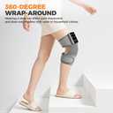 YAZHI Cordless Knee Massager for Pain Relief Electric Heated Knee Brace, 5 Heat Levels & 3 Massage Modes, Gifts for Men and Women 1pack