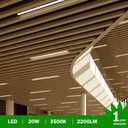LightingWill T5 Integrated Fixture 4FT, Warm White 3000-3500K, 20W, Linkable LED Shop Light, LED Ceiling and Under Cabinet Light, Corded Electric with Built-in ON/Off Switch, 4 Pack