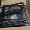 Furnulem 5 Drawer Black Dressers for Bedroom 2 Tier Shelf Storage Small Fabric Dresser for Closet Sturdy Metal Frame Modern Style Storage Cabinets Organization Units for Hallway Rooms