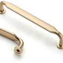 Asidrama 10 Pack 5 Inch(128mm) Brushed Brass Kitchen Cabinet Handles, Cabinet Pulls Kitchen Cabinet Hardware for Cupboard Drawer Pulls