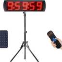 Race Clock with Tripod for Running Events, Large LED Stopwatch with Remote,Countdown/Count up Gym Timer for Home,Wall Digital Time Clocks