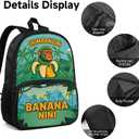 Zhazieon Tung Tung Tung Sahur Kids Backpack Set, Adjustable 3 in 1 School Backpack with Lunch Box and Pencil Case, Funny Shark Character School Bag for Boys Girls Elementary Students(Black-B3), Medium