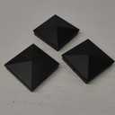 (12-Pack, Black) True I.D. 4x4 Inch Aluminum Pyramid Fence Post Caps with Screws, Wooden Fence Cover Deck Posts Cap with Matte Finish Powder Coated Surface - NOT for Actual 3.5"x3.5" Wood Post