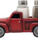 Vintage Pickup Truck Salt and Pepper Shaker Set or Decorative Spice Rack in Antique Look for Farm Country Kitchen Dcor Figurines and Rustic Bar Decorations or Classic Gifts for Farmers