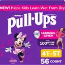 Pull-Ups Girls' Potty Training Pants, Size 4T-5T Training Underwear (38-50 lbs), 56 Count
