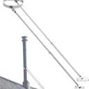 Upgraded 6DP-XRB 6" Extended Roof Chimney Bracket Support Kit, Stainless Steel, Adjustable Design Chimney Bracket Kit, Easily Withstands Snowstorms, Fit for Chimneys from 6" to 13.7" in Diameter