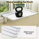 Zoratoo Window Sill Mount Cat Perch for Indoor Cats, One-Step Sliding Clamping Slot Adjustment Cat Hammock with Washable Cover, No Suction Cups Pet Bed for Windowsill & Bedside (Large)