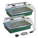 TONYFUL Seed Starter Tray with Grow Light, 120-Cell Seed Starter Kit with 4.07” Humidity Dome, Indoor Seedling Starter Tray, Seed Starting Tray for Plant Germination, Seeds Growing