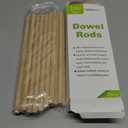 HOPELF 25PCS Bamboo Dowel Rods - 1/2 x 12 Inch - Wooden Sticks for Crafts, DIY Projects