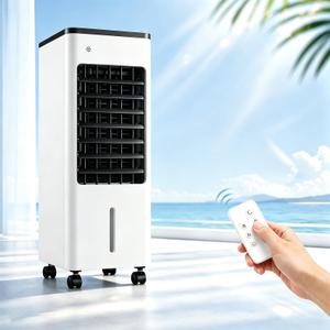Portable Air Cooler, Evaporative Cooler with Water Tank, 3 Speeds, 120° Oscillation, Quiet Cooling Unit with Wheels for Bedroom Office Home