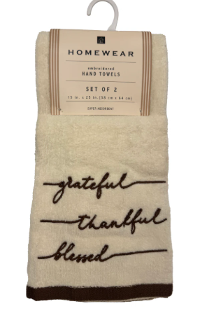 Homewear Hand Towels Set Of 2 15x25