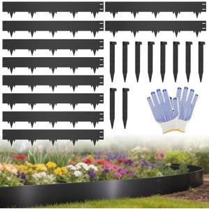 SJPULMO 33FT Metal Landscape Edging, 10-Pack 40"L x 6.5"H Rust-Proof Border