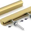 Goldenwarm 10 Pack Adjustable Drawer Pulls Gold Cabinet Handles for Kitchen Hardware 1" to 4"(25-102 mm) Hole Distance