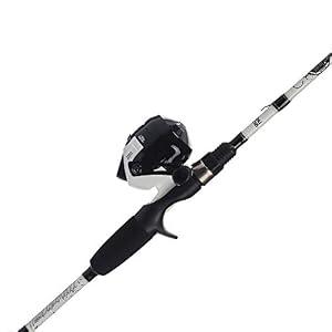 Abu Garcia 5’6" Ike Dude Youth Fishing Rod and Reel Spincast Combo, 2-Piece Rod, Size 6 Reel, Right Handle Position, White