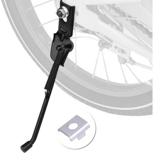 SEISSO Bike Kickstand for Kids Bike, Universal Rear Side Bicycle Kick Stand, Premium Steel with Pad, Replacement Child Kickstand