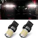 7443 7440 LED Bulb for Reverse Lights, 2024 Upgraded Super Bright T20 7441 7444 W21W LED Lamps with Projector Lens, Replacement for Backup Tail Brake Parking Lights DRL, 2Pcs (White)