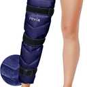 REVIX Large Leg Ice Pack Reusable, Gel Ice Wrap with 3 Straps for Leg, Hip, Thigh, Knee and Shin, Cold Compress Therapy for Post-Workout Recovery, Navy