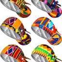 6 Pcs Satin Lined Scrub Caps Women Nurse Surgical Hat with Buttons Ponytail Working Adjustable Shower Caps Tie Back