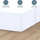 Bare Home Full Bed Skirt - 15-Inch Tailored Drop Easy Fit - Bed Skirt for Beds - Center & Corner Pleats (Full, White)