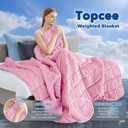 Topcee Weighted Blanket King Size (20lbs 80"x87"), Minky Dots Heavy Blanket for Woman, Man Sleeping, Soft, Cozy and Cooling Weighted Throw Blankets, Machine Washable, Pink