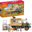 Schleich Wild Life  45-Piece Animal Rescue Toy Truck Playset with Ranger, Lion and Meerkat Figures, Playsets to Inspire Storytelling, Wild Animal Toys for Kids Ages 3+