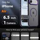DEERLAMN Strong Magnetic Case for iPhone Air 6.5-Inch,[Compatible with Magsafe][Military Grade Drop Protection] Translucent Matte Shockproof Protective Phone Cover-Frosted Purple
