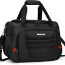 Underseat Carry On luggage Bag Airplanes Personal Item Bags Weekender Overnight Travel Tote Bag Shoulder Small Softside Carry on Luggage Travel Duffel Bags For Men Women -18 IN Black