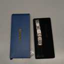 Anlinser No Gap Bands Compatible with Samsung Galaxy Watch 7/6/5/4/FE Band 44mm 40mm/Watch 6 Classic Band 47mm 43mm/Watch 5 Pro 45mm/Watch 4 Classic, 20mm Metal Strap for Women Men, Gray Titanium