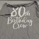 80th Birthday Crew 80 Years Old Matching Group Party T-Shirt (Gray, XL)