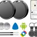 Air Tags for Android,Air Tags-2 Pack Android,Air Tracker Tags with 2 Case,2 Year Battery Life,Google Find Trackers for Google'S Find Hub App,IP65 Waterproof Luggage Tracker Tags for Keys