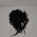 ALXNAN Clip in Long Wavy Synthetic Hair Extension 24 Inch Black 4PCS Thick Hairpieces Fiber Double Weft Hair for Women