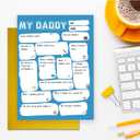 UUEFKTN Cute Daddy Birthday Card Gift from Son Daughter Kids Toddler Wife,Fathers Day Card Gifts,Funny Diy Daddy Fathers Day Cards Gift,Best Daddy Toddler Children DIY Cards